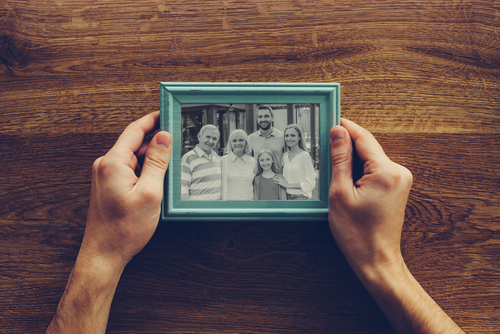 I,Love,My,Family!,Close-up,Top,View,Of,Man,Holding